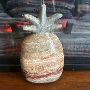 Heavy onyx stone pineapple trinket jewelry box